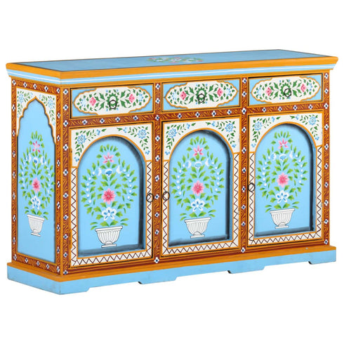 L' Orientaliste -  Hand Painted Sideboard 120x35x76 cm Solid Mango Wood
